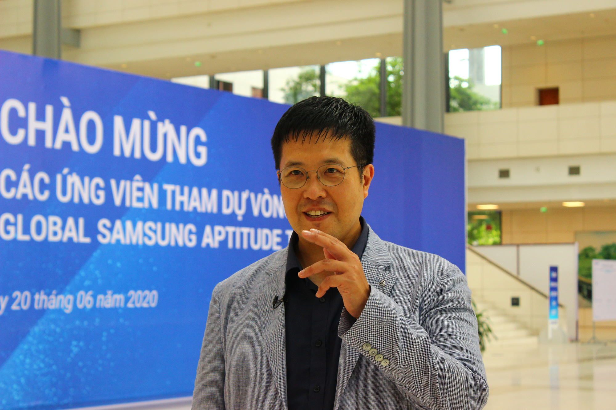 Jang Joon Hyuk, general manager of Samsung Vietnam’s recruitment office. Photo: D.T. / Tuoi Tre