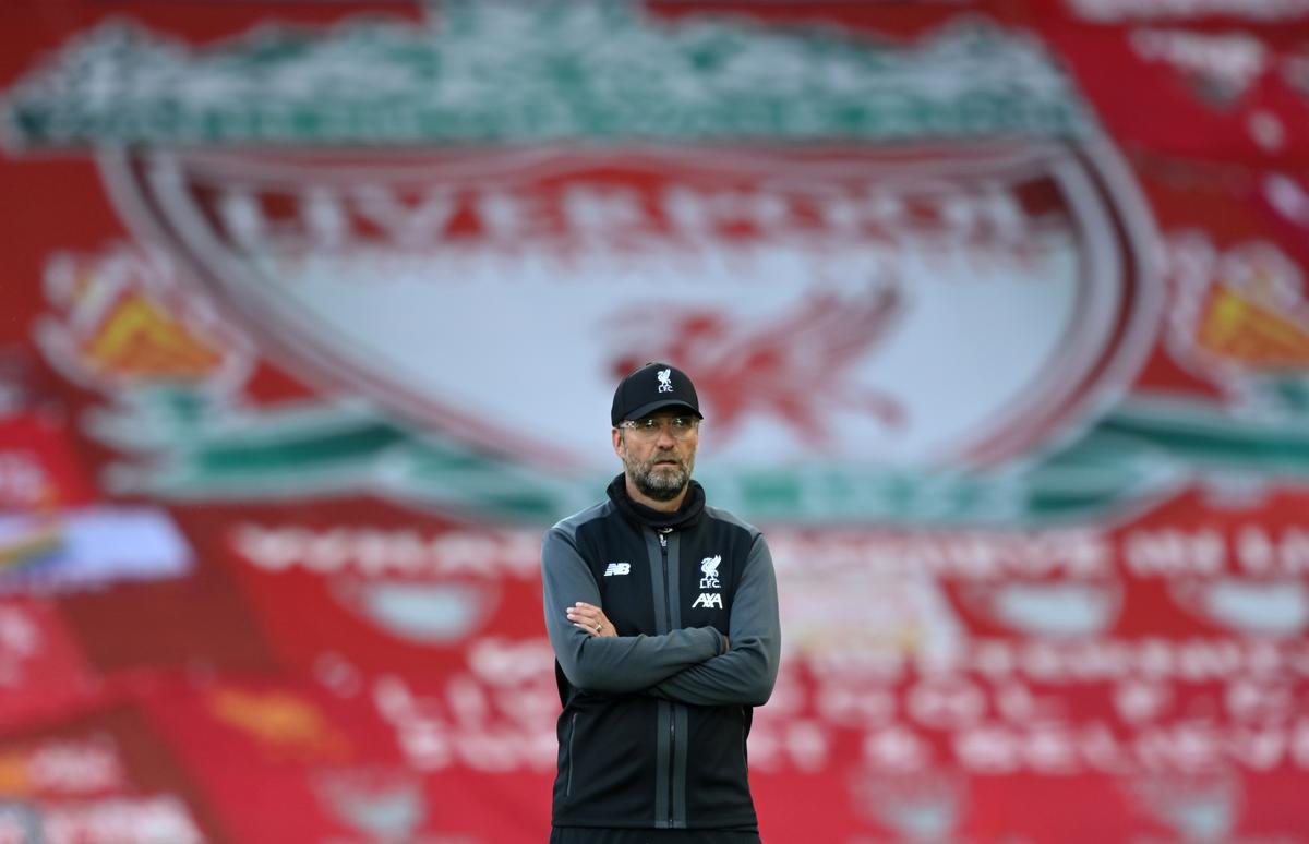 Liverpool manager Juergen Klopp before the match, as play resumes behind closed doors following the outbreak of the coronavirus disease (COVID-19), Anfield, Liverpool, Britain, June 24, 2020. Photo: Reuters