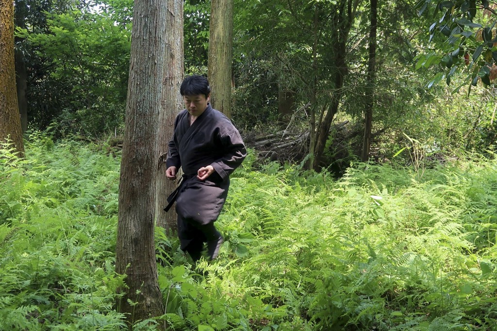 This undated handout photo received on June 26, 2020 courtesy of Genichi Mitsuhashi shows his ninja training in Iga, Mie prefecture. Photo: AFP