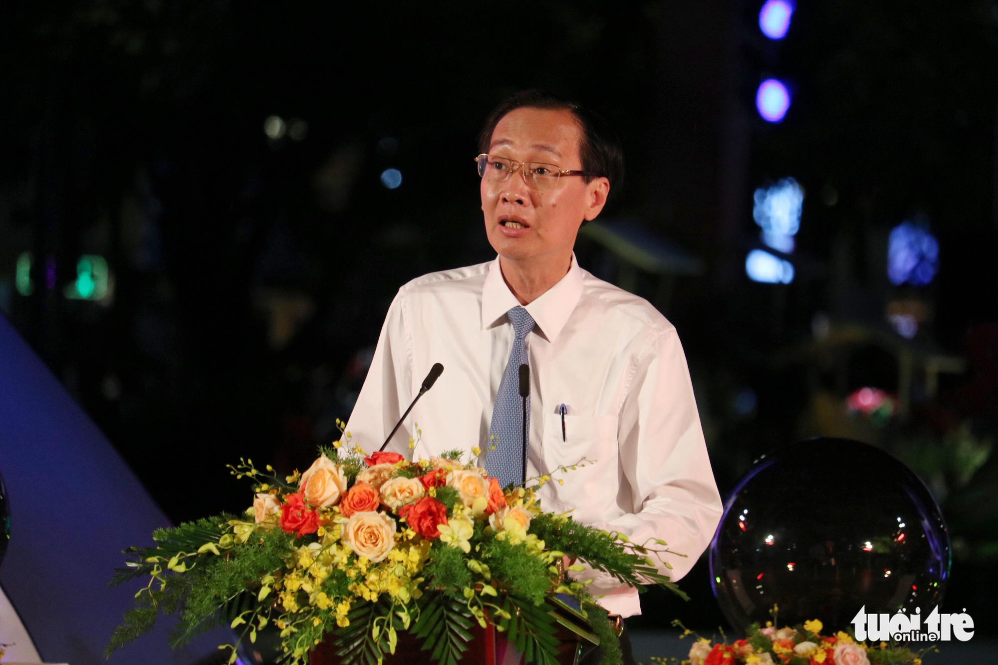 Le Thanh Liem, vice-chairman of the Ho Chi Minh City People’s Committee, speaks at the event on June 27, 2020. Photo: Ngoc Phuong / Tuoi Tre