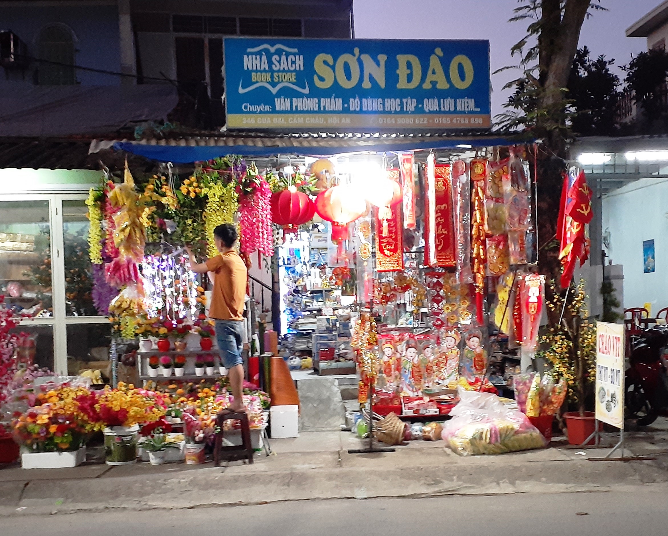A souvenir shop selling Tet decorations in Hoi An, Quang Nam, Vietnam. Photo: Stivi Cooke